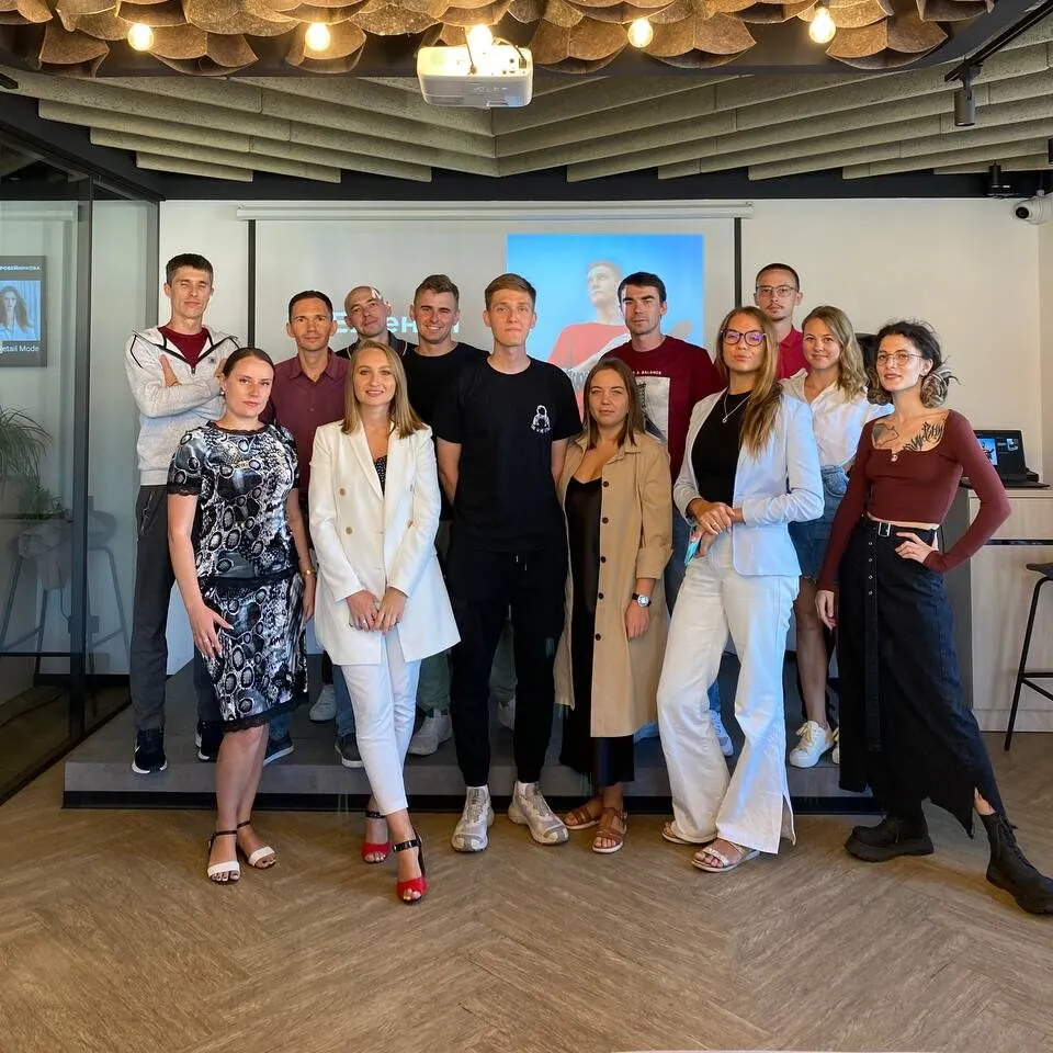 Group photo from one of Evgeny's own events about content creation