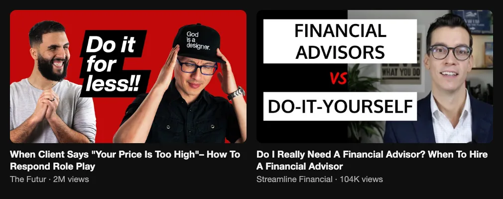 A video on answering the price objection, 2.0M views, and a financial firm answering 